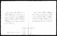 Huwelijksaankondiging R.G.A. MG en C.F. Gijsberti Hodenpijl (1895)